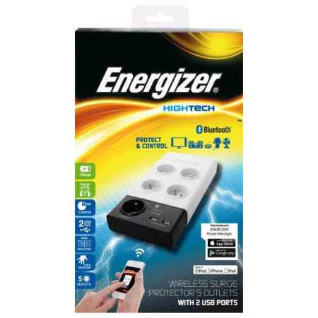 Multiprise Bluetooth Energizer 2 Ports USB et 5 prises secteurs