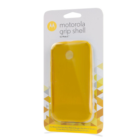 Official Motorola Moto E 2nd Gen Grip Shell Case - Yellow