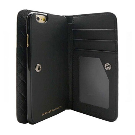 Uunique Luxe Exotic Leather iPhone 6 Wallet Case - Black Weave