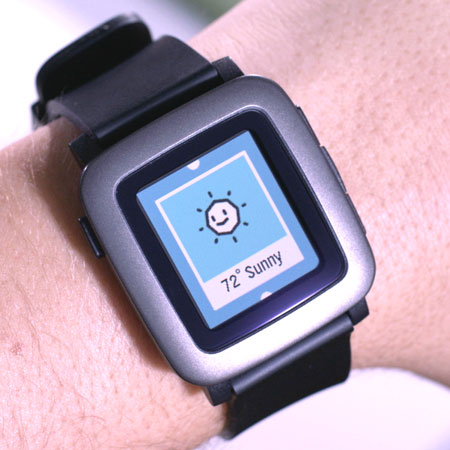 Pebble Time Smartwatch pour Appareils iOS et Android - Noire