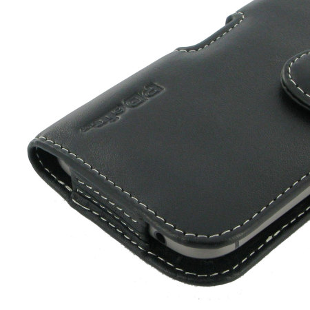 PDair Horizontal Leren HTC One M8 Pouch Case - Zwart 