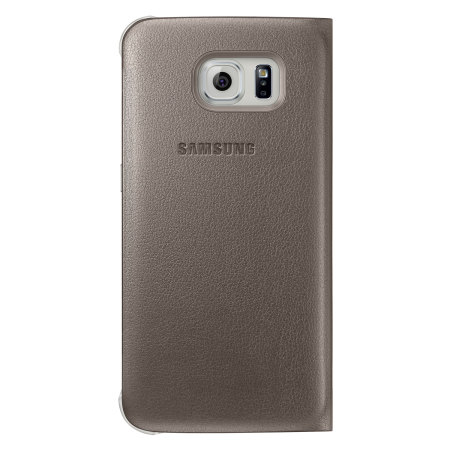 Funda Samsung Galaxy S6 Oficial Flip Wallet - Oro