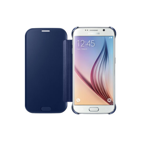 Official Samsung Galaxy S6 Clear View Cover Case - Dark Blue