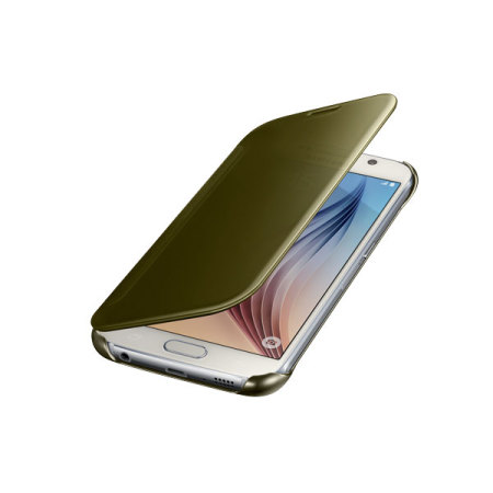 Official Samsung Galaxy S6 Clear View Cover Deksel - Gull