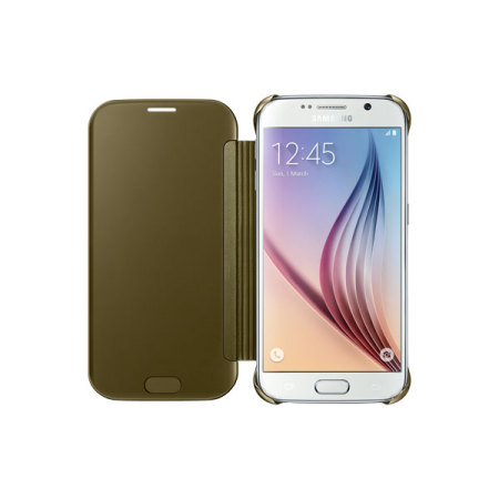 Official Samsung Galaxy S6 Clear View Cover Deksel - Gull
