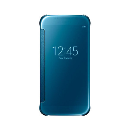 Official Samsung Galaxy S6 Clear View Cover Case - Blue