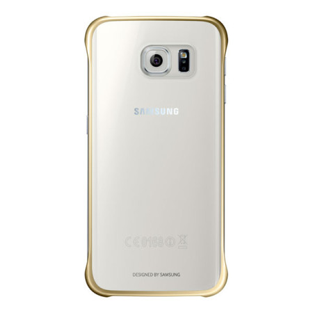 Official Samsung Galaxy S6 Edge Clear Cover Case - Gold
