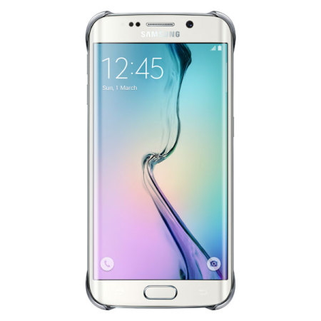 Funda Official Samsung Galaxy S6 Edge Clear Cover - Plateada