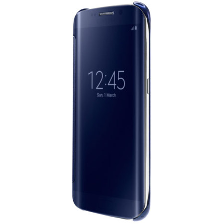 Official Samsung Galaxy S6 Edge Clear View Cover Case - Blue