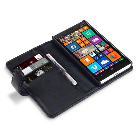 Olixar Nokia Lumia 930 Ledertasche WalletCase in Schwarz
