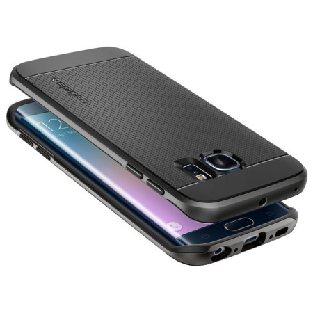 Coque Samsung Galaxy S6 Edge Spigen SGP Neo Hybrid – Métal Foncé