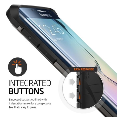 Coque Samsung Galaxy S6 edge Spigen SGP Tough Armor – Ardoise