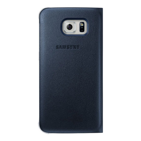 Official Samsung Galaxy S6 Edge Flip Wallet Cover - Blue Black