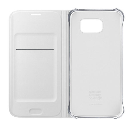 Official Samsung Galaxy S6 Edge Flip Wallet Cover - White