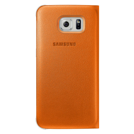 Official Samsung Galaxy S6 Edge Flip Wallet Cover - Orange
