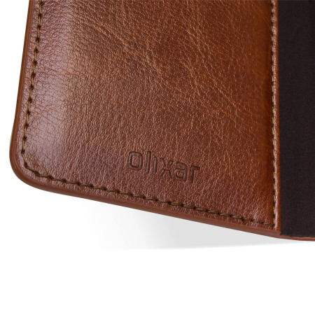 Olixar Leather-Style Sony Xperia Z3+ Suojakotelo - Ruskea