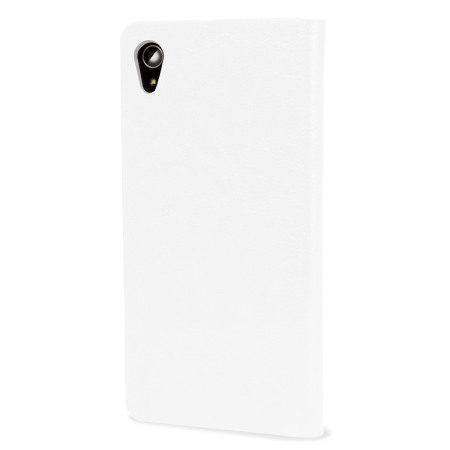 Housse Portefeuille Sony Xperia Z3+ Olixar Simili Cuir - Blanche