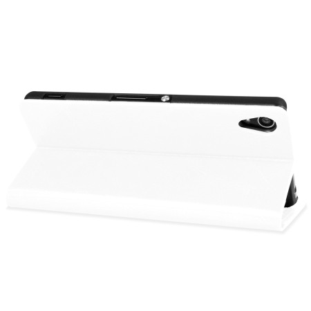 Olixar Sony Xperia Z3+ Kunstledertasche Wallet in Weiß