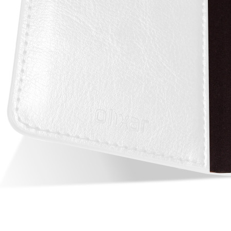 Olixar Leather-Style Sony Xperia Z3+ Lommebok Deksel - Hvit