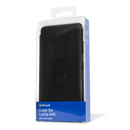 Official Microsoft Lumia 640 Wallet Cover Case - Black