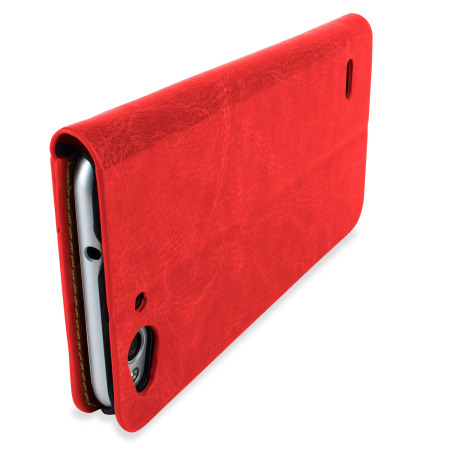 Housse ZTE Blade S6 Olixar Portefeuille Style Cuir – Rouge