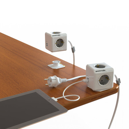 PowerCube allocacoc que amplia a 4 enchufes de EU y 2 USB - 1.5 m