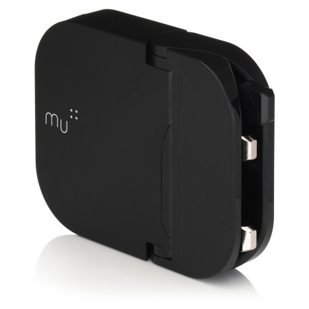 MU Duo Foldable USB Mains Charger 2.4A - Black
