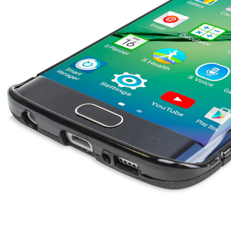 FlexiShield Dot Samsung Galaxy S6 Edge Hülle in Schwarz