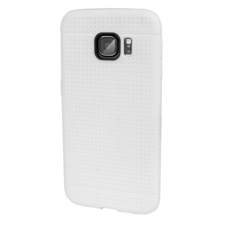  FlexiShield Dot Samsung Galaxy S6 Edge Case - Wit