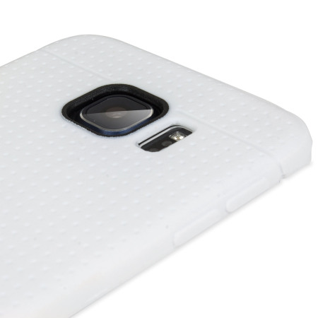 Funda Samsung Galaxy S6 Edge Olixar FlexiShield Dot - Blanca
