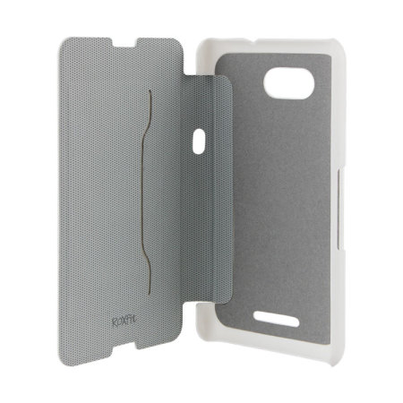 Roxfit Sony Xperia E4g Slim Book Case - White