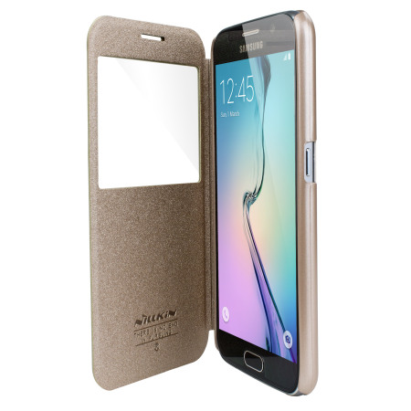 Nillkin Sparkle Big View Window Samsung Galaxy S6 Fodral - Guld