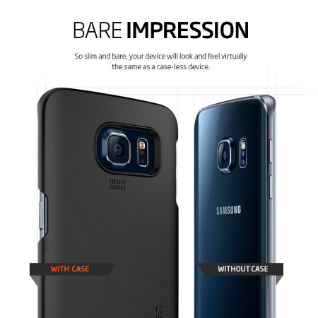 Coque Samsung Galaxy S6 Edge Spigen Thin Fit – Noire