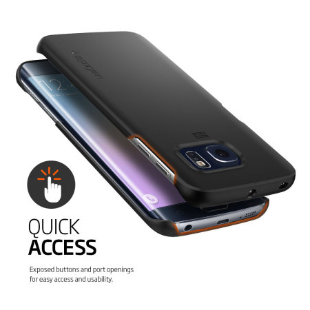 Coque Samsung Galaxy S6 Edge Spigen Thin Fit – Noire