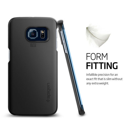 Spigen Thin Fit Samsung Galaxy S6 Edge Shell Case - Smooth Black