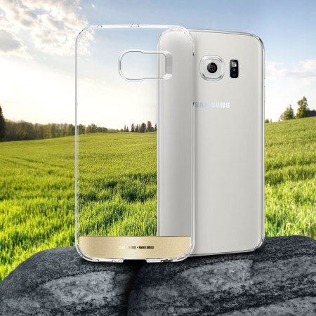 Coque Samsung Galaxy S6 Edge Obliq - Transparent / Or
