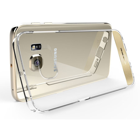 Obliq Naked Shield Series Samsung Galaxy S6 Edge Hülle in Klar/Gold