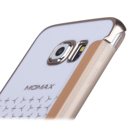 Momax Haute Couture Samsung Galaxy S6 Edge Clear View Cover - Gold