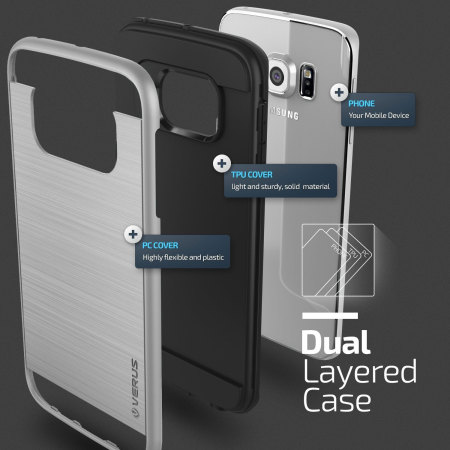 Verus Verge Series Samsung Galaxy S6 Edge Case - Satin Silver