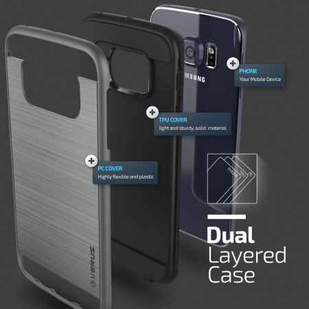 Verus Verge Series Samsung Galaxy S6 Edge Case - Titanium Grey