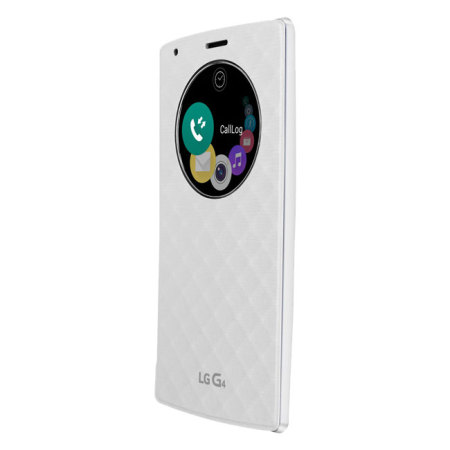 Housse QuickCircle LG G4 Chargement Qi – Blanche