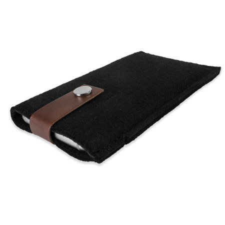 Olixar Wool Felt Pouch for Galaxy S6 / S6 Edge - Black