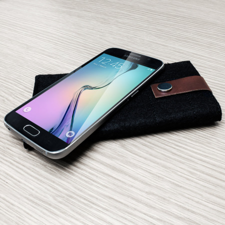 Funda Samsung Galaxy S6 / S6 Edge Olixar Wool Tipo Estuche - Negra