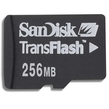 SanDisk TransFlash / MicroSD Card - 256MB