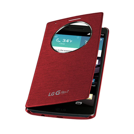 Official LG G Flex 2 QuickCircle Folio Case - Burgundy