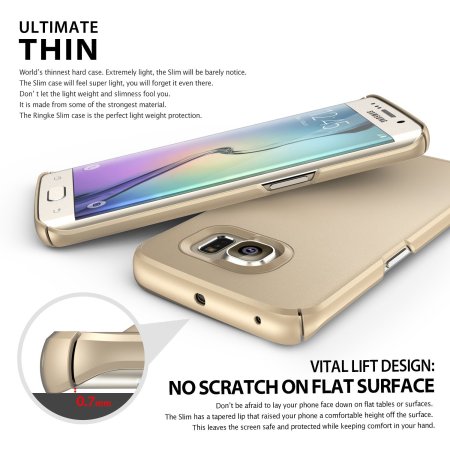 Rearth Ringke Slim Case Samsung Galaxy S6 Edge Hülle in Royal Gold