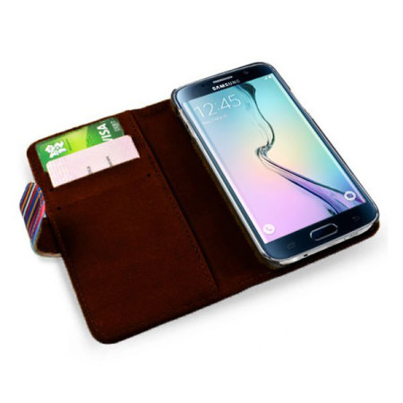Create and Case Galaxy S6 Edge Tasche im BuchDesign Blurry Lines