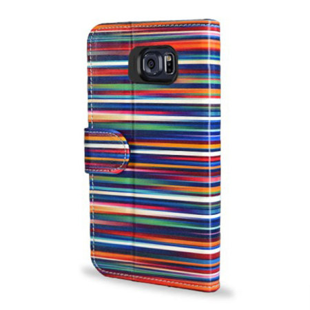 Create and Case Galaxy S6 Edge Tasche im BuchDesign Blurry Lines