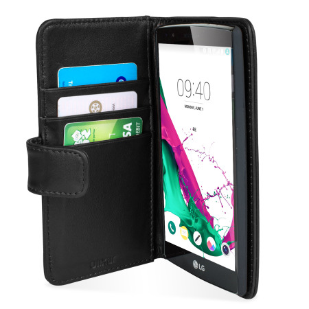 Olixar Premium LG G4 Ledertasche WalletCase in Schwarz