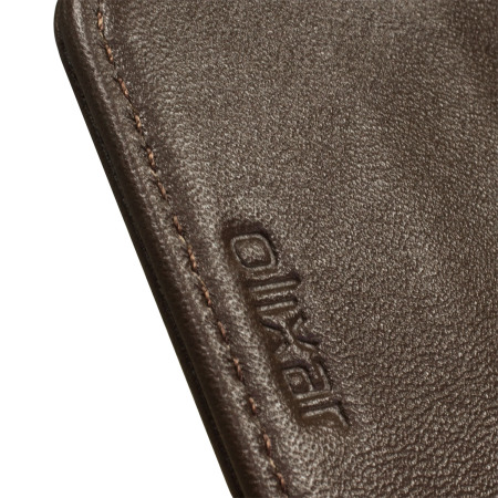 Olixar Premium Genuine Leather LG G4 Wallet Case - Brown